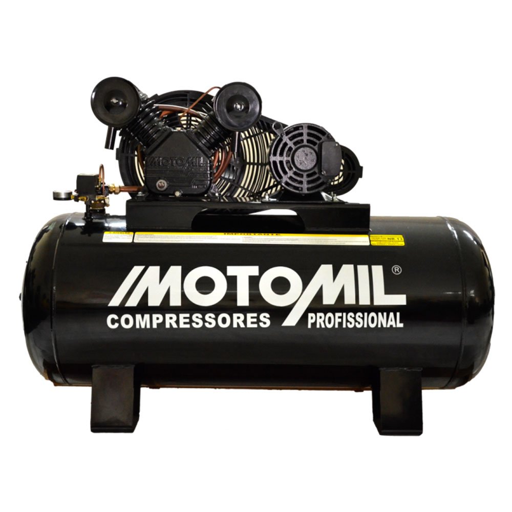 Compressor de Ar Profissional 30 Pés 7,5HP 220/380V Trifásico CMV-30/350-MOTOMIL-36727.3