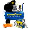 Motocompressor de Ar 8,8 Pés 25 Litros 2,5HP  - GOODYEAR-GYCP0000233 + Jogo de Pintura com 03 Peças - Imagem 1