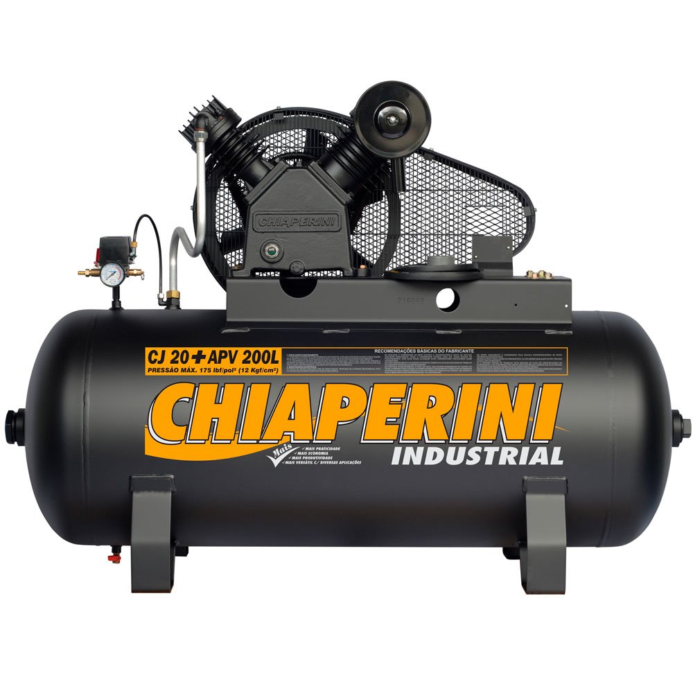 Compressor de Ar Alta Pressão CJ20 + APV 20 Pés 200L 175PSI sem Motor-CHIAPERINI-689