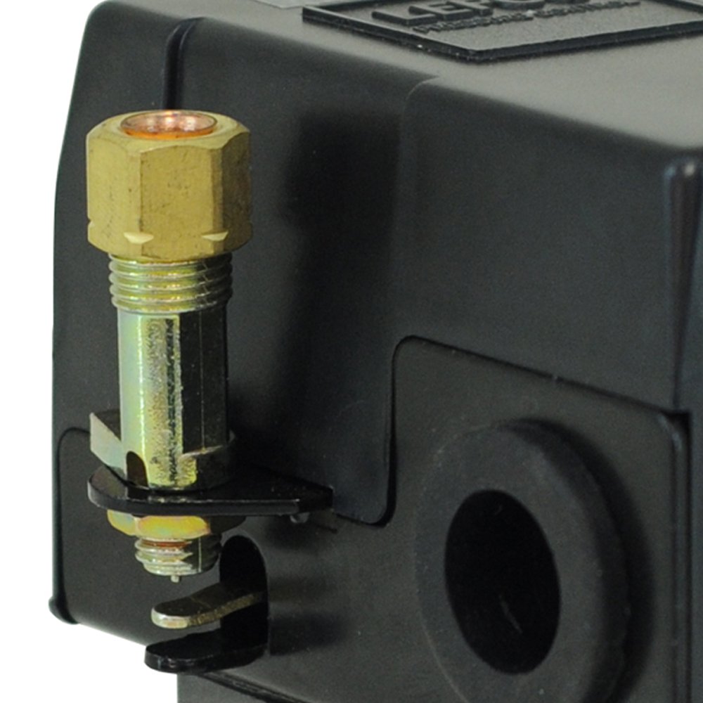 Pressostato 80/120PSI com Válvula, Chave e Manifold 4 Vias para Compressor de Baixa Pressão - Imagem zoom