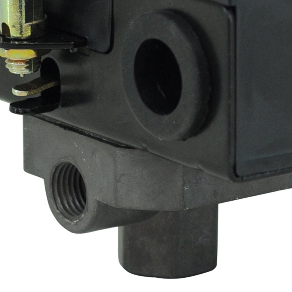 Pressostato 80/120PSI com Válvula, Chave e Manifold 4 Vias para Compressor de Baixa Pressão - Imagem zoom