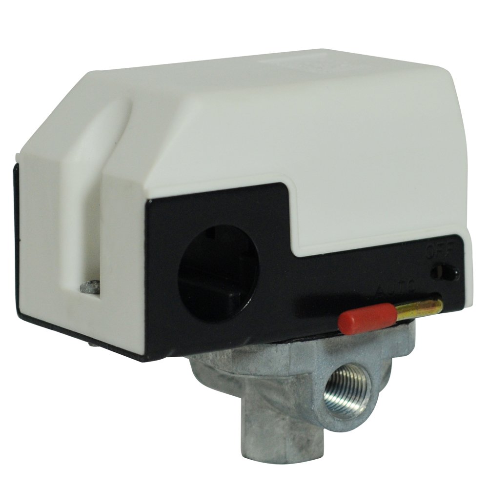 Pressostato Branco 80/120PSI com Válvula, Chave e Manifold 4 Vias para Compressor Odontológico-CHIAPERINI-4016
