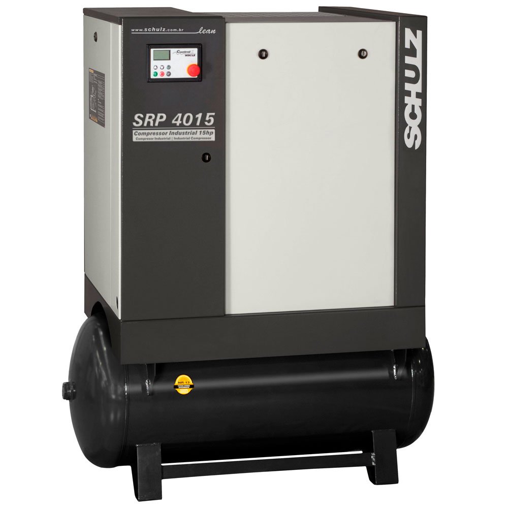Compressor de Ar de Parafuso SRP 4015 15HP 45 Pés 220V com Reservatório 234 Litros-SCHULZ-970.3470-0/V2