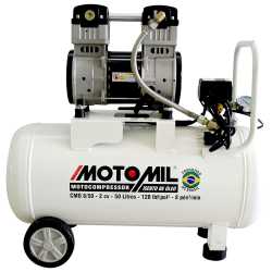 Motocompressor de Ar Isento de Óleo/Odontológico 8 Pés3/min 2,0HP 50 Litros 220V - MOTOMIL-37813.5 - Promoção