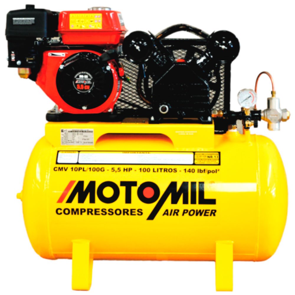 Compressor de Ar Air Power à Gasolina 10 Pés 5,5HP 100 Litros-MOTOMIL-22663.2