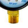 Manômetro 200 PSI 120/200 50 mm. 1/4 Pol. Npt Vertical Compressores Baixa Pressão - Imagem 5