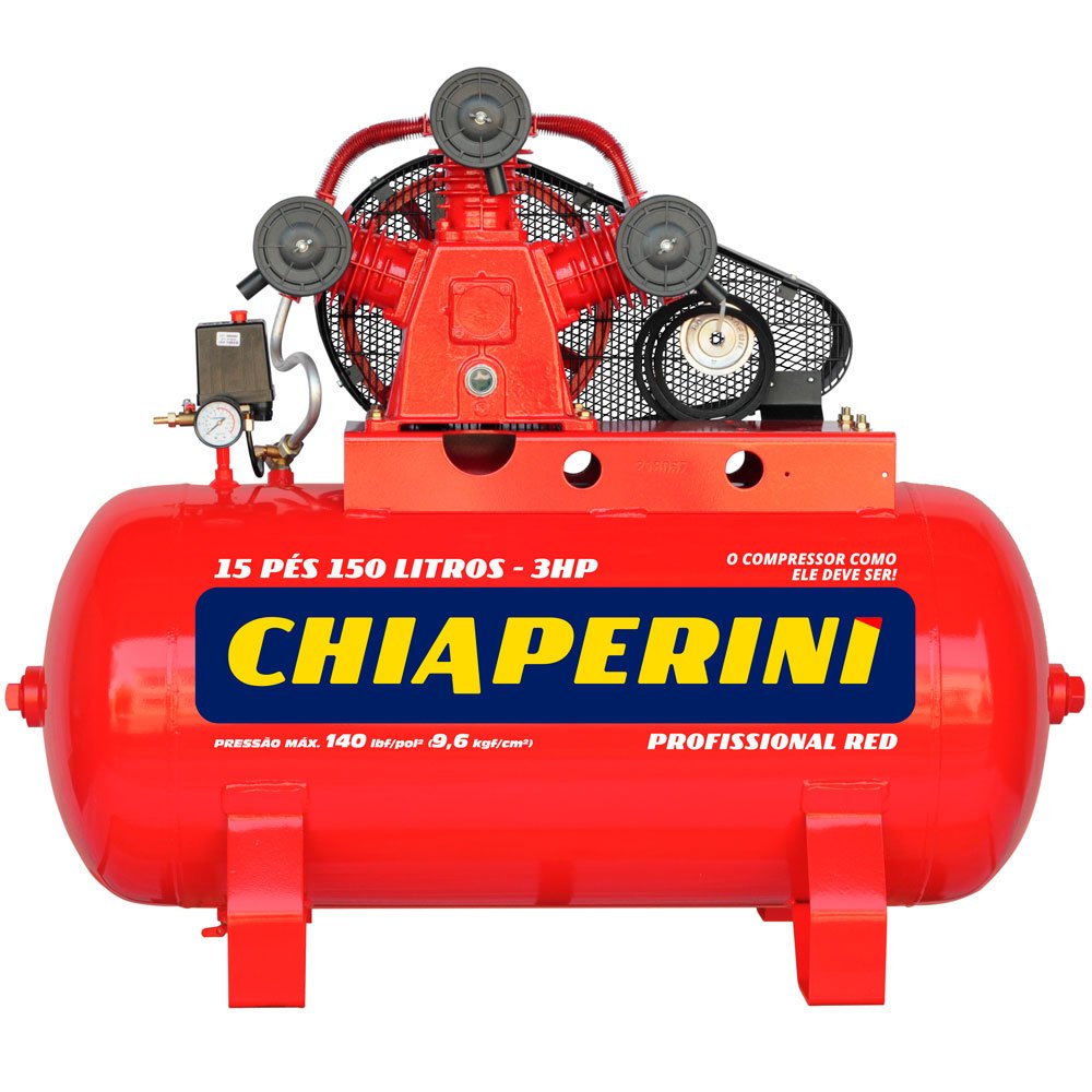 Compressor de Ar Média Pressão 15 Pés 150 Litros sem Motor-CHIAPERINI-21267