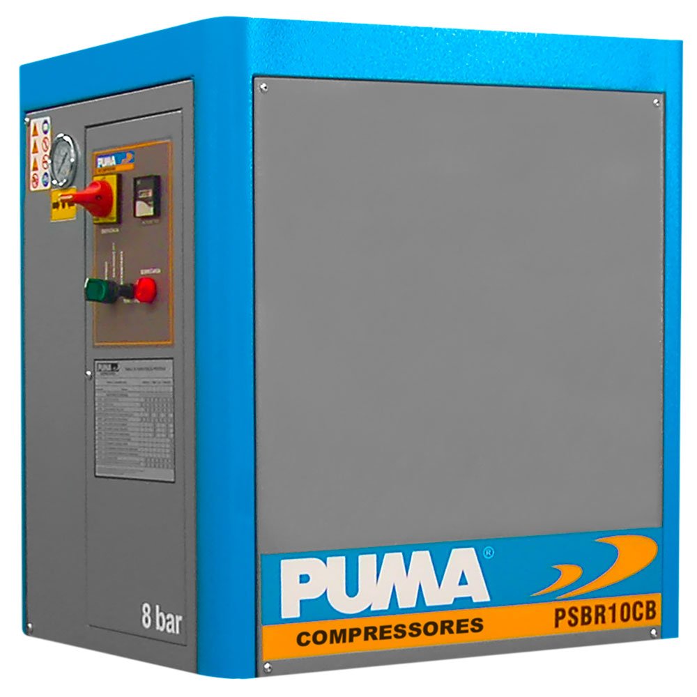 Compressor de Ar Parafuso PSBR 10CV 8/10Bar 220V-PUMA-310220