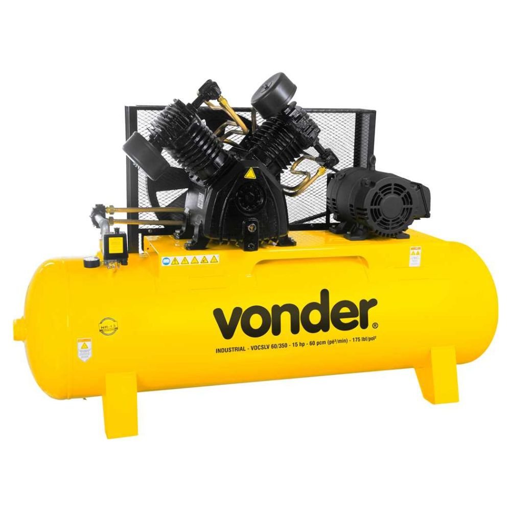 Compressor de Ar Vdcslv 60 Pés 350 Litros Trifásico 220/380 V   - Imagem zoom