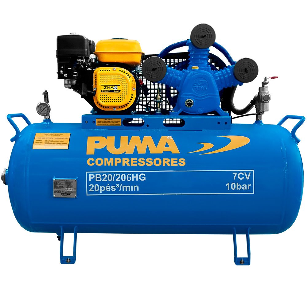 Compressor de Pistão a Gasolina 7CV 20 Pés 206L-PUMA-PB20206HG