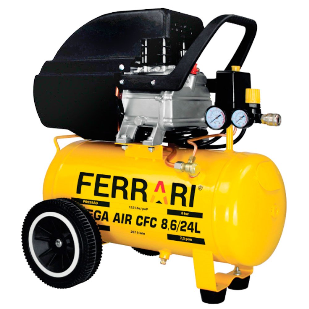 Compressor de Ar Mega Air CFC 8,6 Pés 24L 2HP 110V-FERRARI-AAC101003-8/6