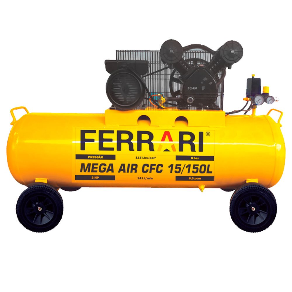 Compressor de Ar Mega Air CFC 15 Pés 150L 3HP 110V-FERRARI-AAC101004-15