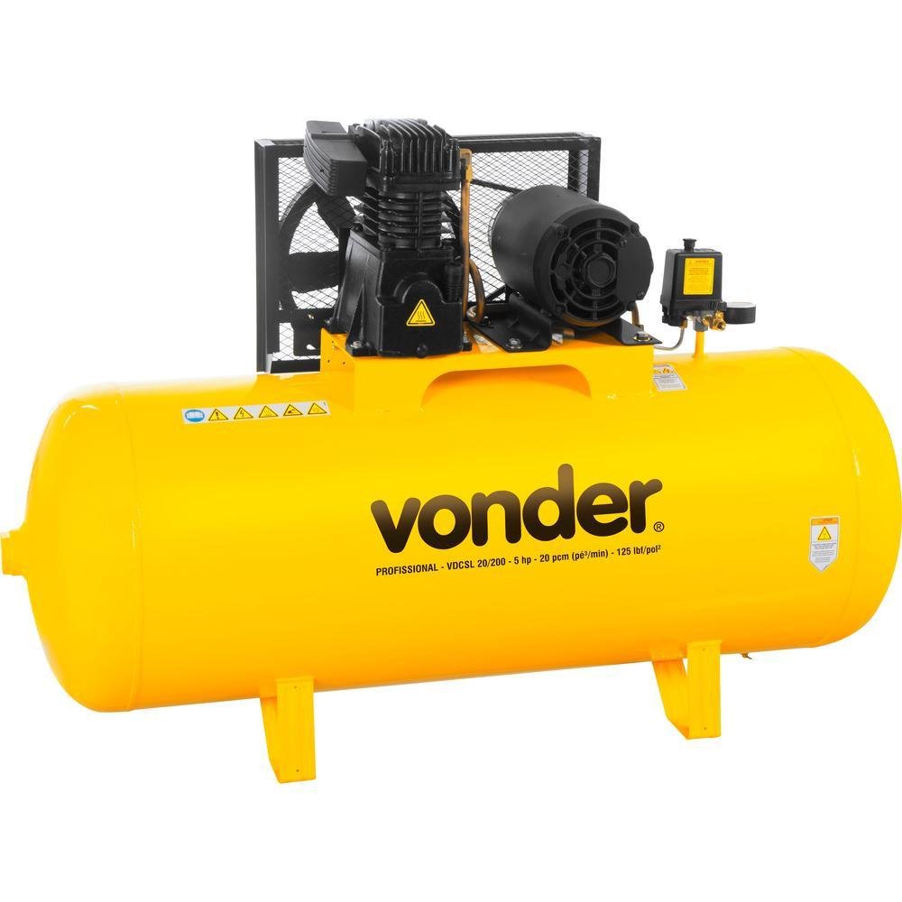 Compressor de Ar Vdcsl 20/200 Trifásico 220V /380 V Vonder-Vonder-324663