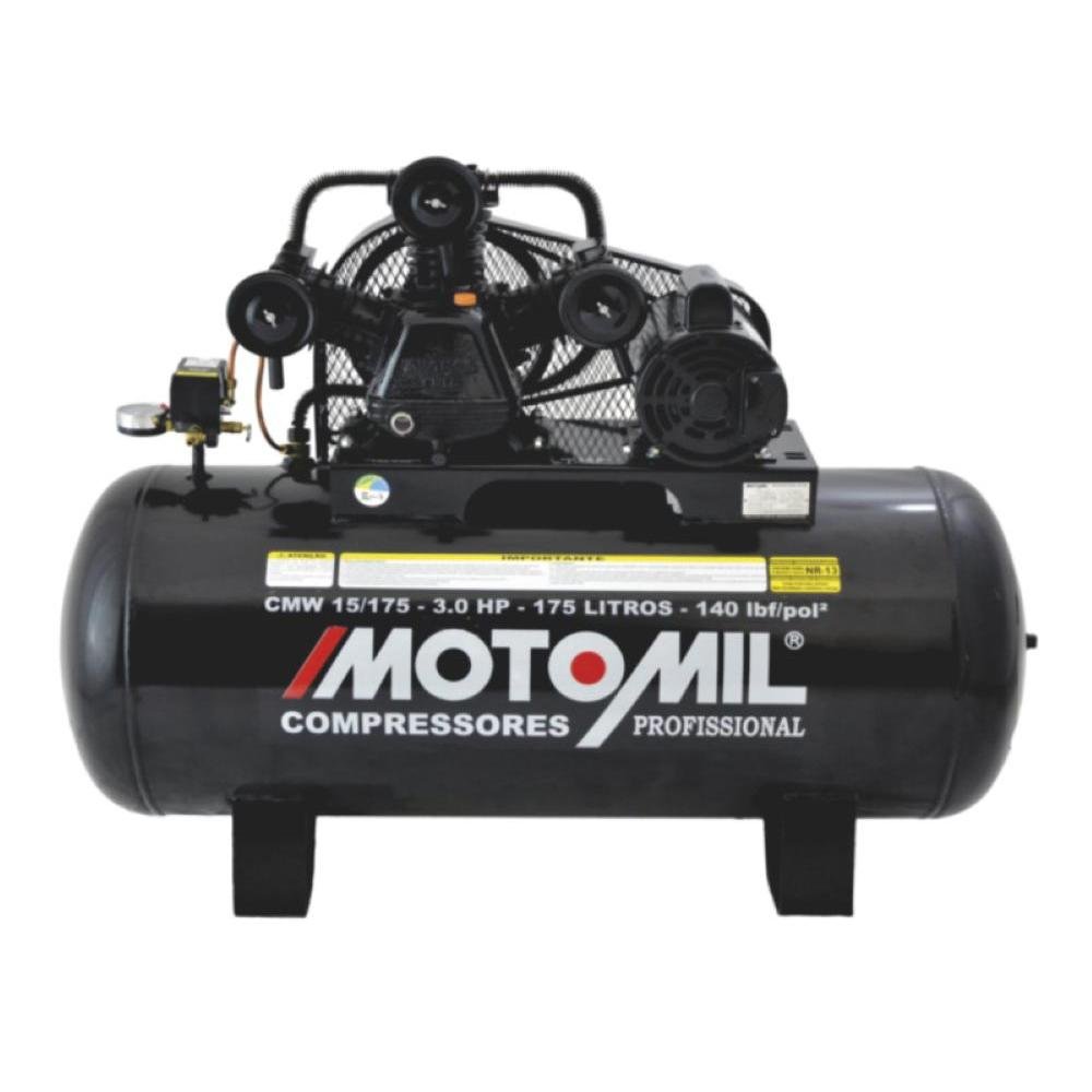 Compressor 140Lbs 3HP Trifásico 220/380V CMW-15/175 Motomil-Motomil-324683