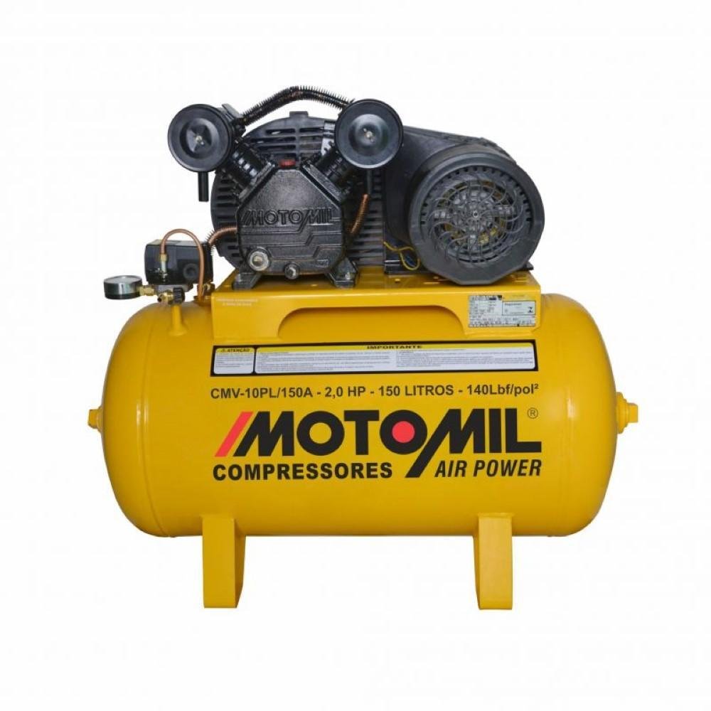 Compressor Air Power Monofásico 220V 150L CMV-10PL/150A Motomil-Motomil-324702