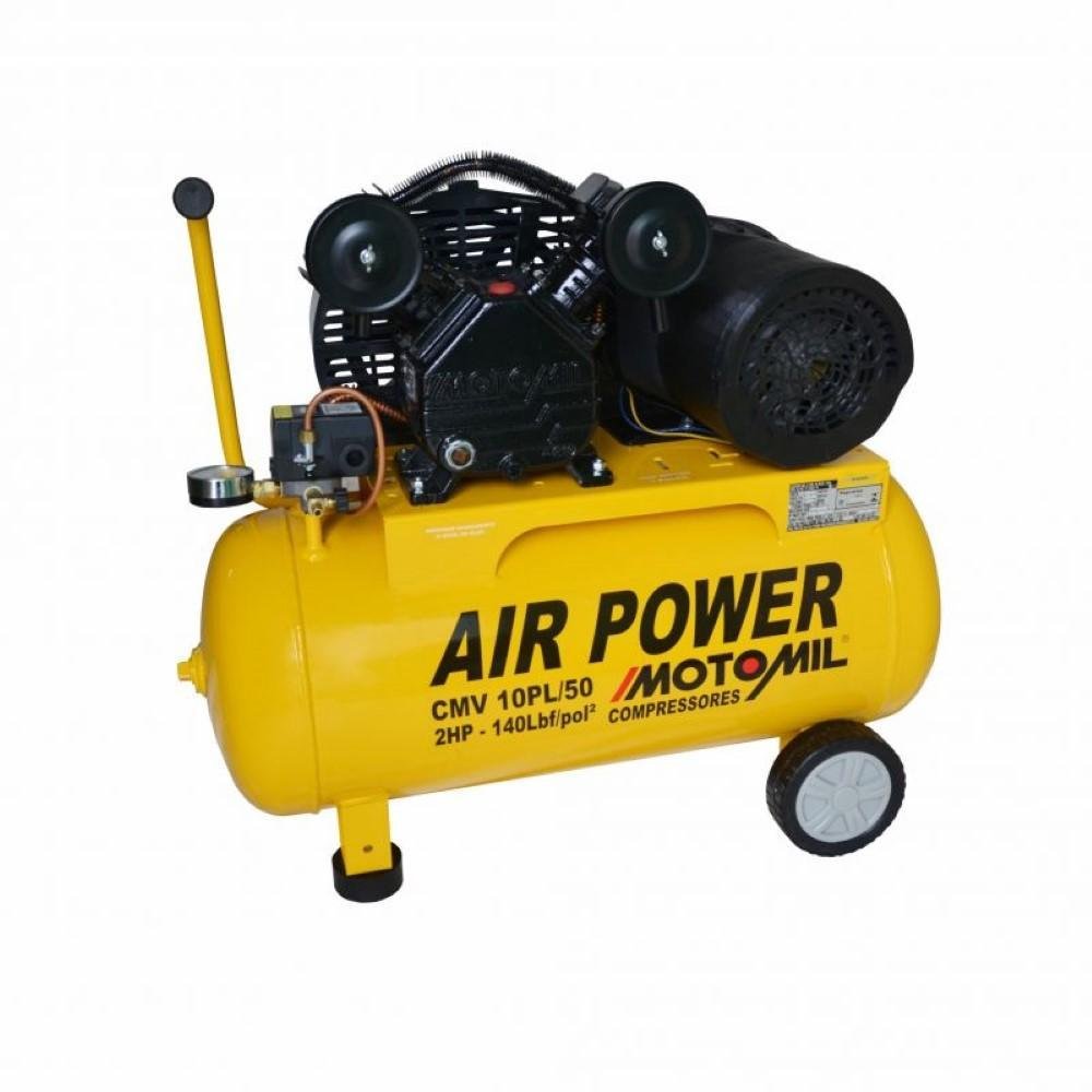 Compressor Air Power Monofásico 220V 50L CMV-10PL/50A Motomil-Motomil-324703