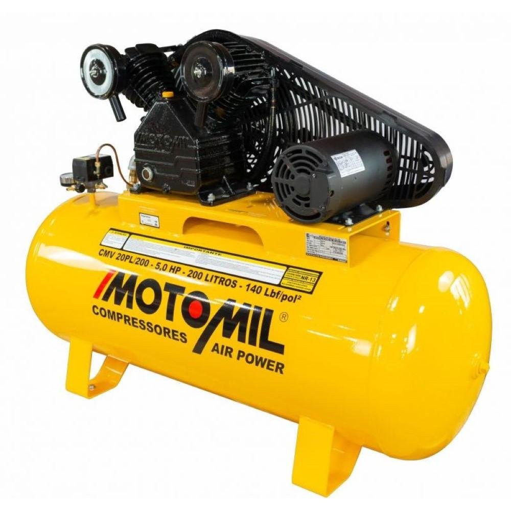 Compressor Air Power Trifásico 220/380V 200L CMV-20PL/200 Motomil-Motomil-324705