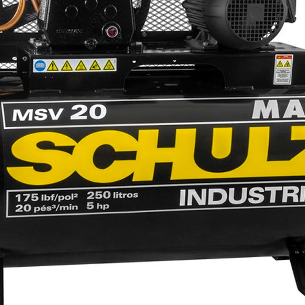 Compressor de Ar CMSV 20 MAX/ 250 Litros - 922.7735-0 - Schulz -   Compressores - Para cada necessidade, uma solução inteligente.