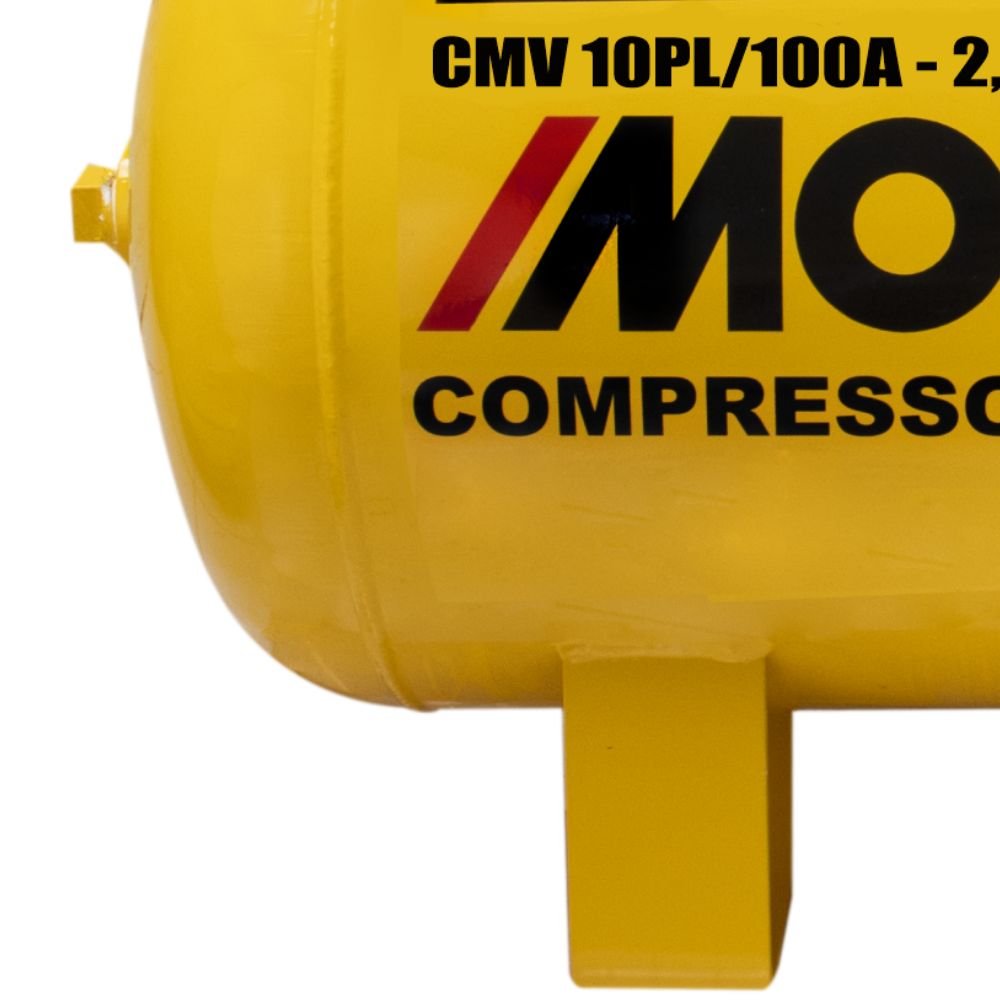 Compressor de Ar Monofásico 2HP 60HZ até 10 Pés 100L   - Imagem