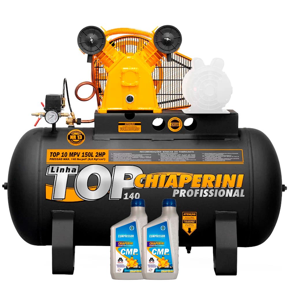 Compressor Ar 1,5hp Mono Bivolt 28l C/kit Hobby Chiaperini