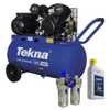 Conjunto Compressor de Ar 10 Pés 2HP 80L CP10080P  Tekna com Filtro Regulador e Lubrificador de Ar 1/2 Pol e Óleo Lubrificante para Compressores 1 Litro - Imagem 1