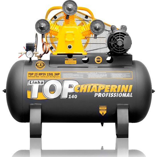 Compressor Top 15 MP3V 150 Litros Motor 3Hp Monofásico-CHIAPERINI-TOP15-MONO