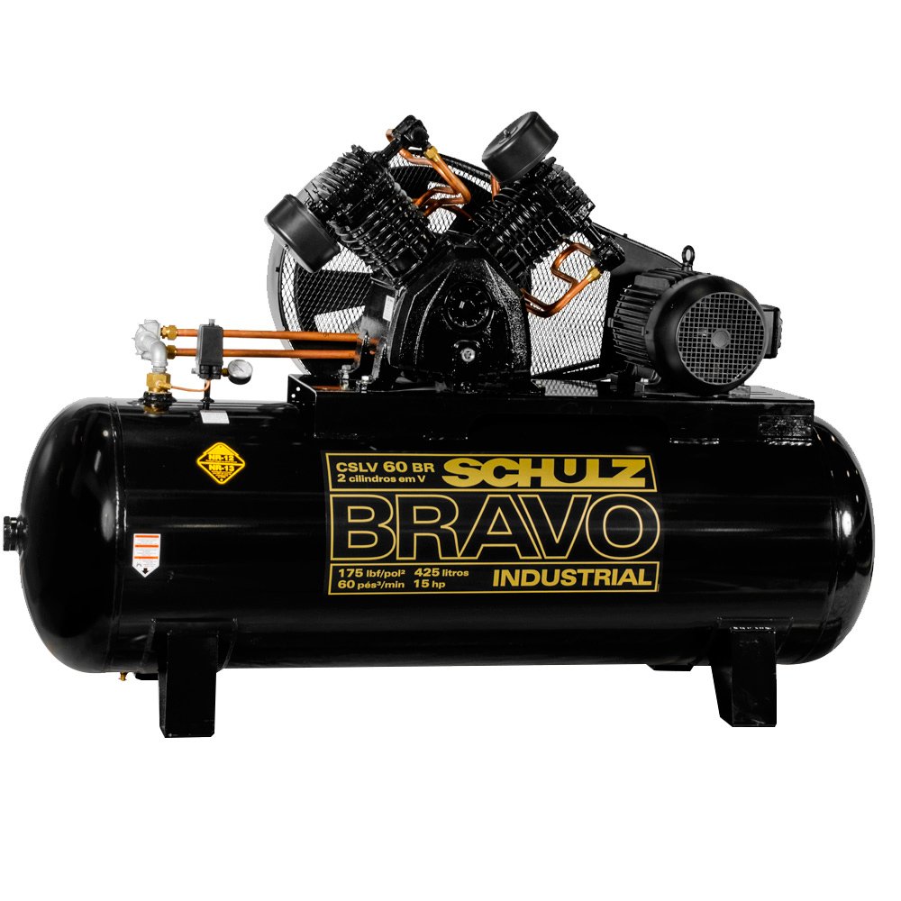 Compressor de Ar Bravo 60 Pés 425 Litros 220/380 V - Imagem zoom