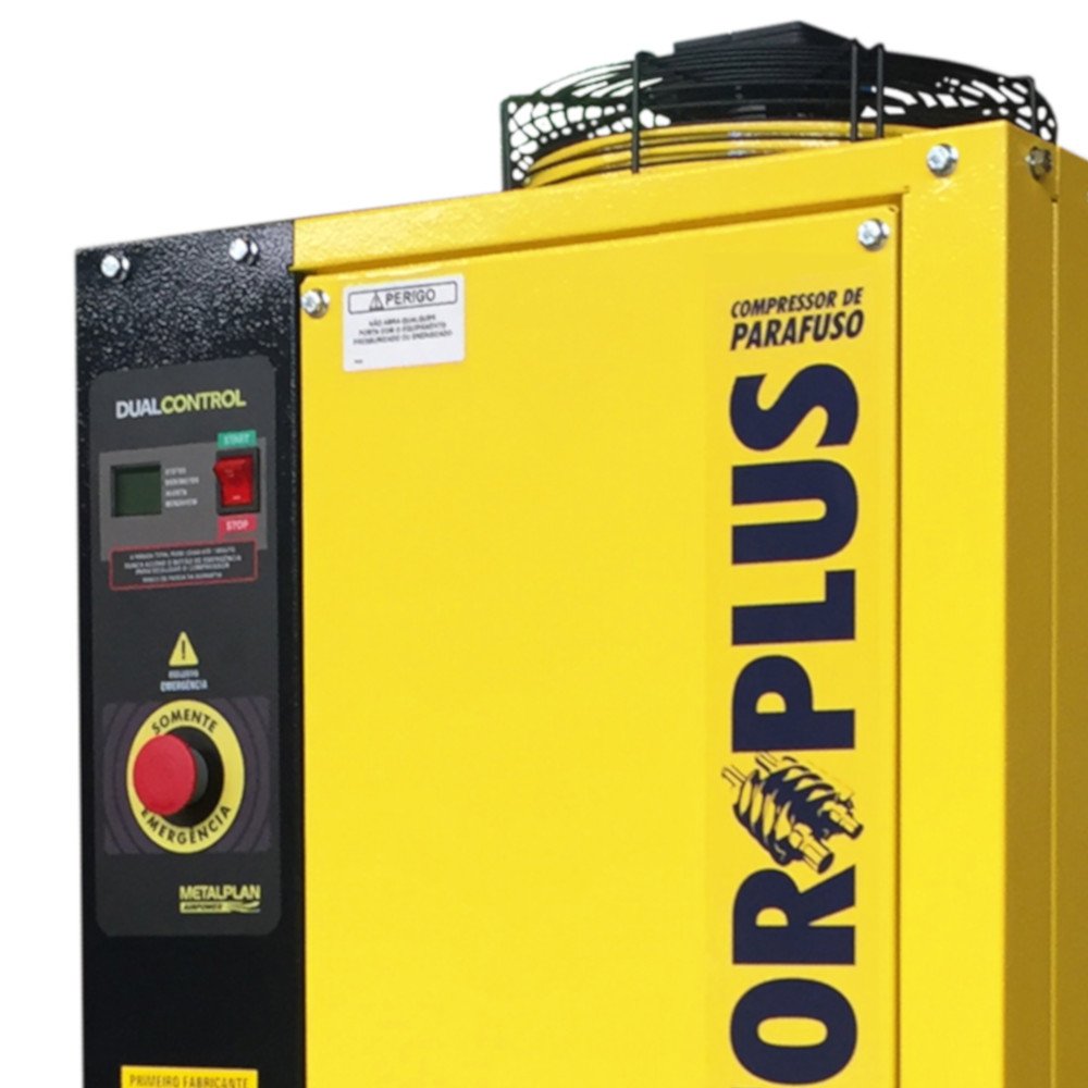 Compressor de Ar Parafuso 4HP 70L 20 Pés 380V - Trifásico METALPLAN-ROTORPLUS0049AA - Imagem