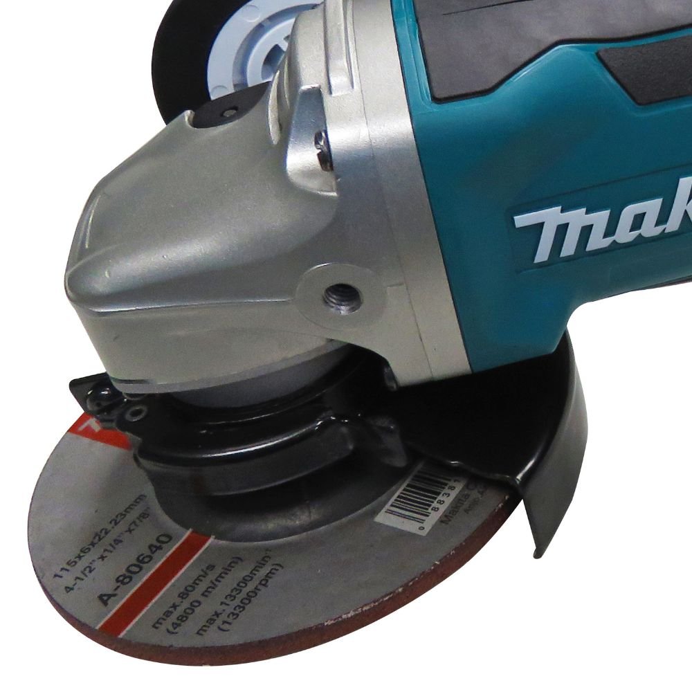 Esmerilhadeira Angular 4-1/2 Pol. à Bateria 18V Íons-Lítio com 2 Bat. e 5 Discos MAKITA-DGA458RTJ1-BIVOLT - Imagem