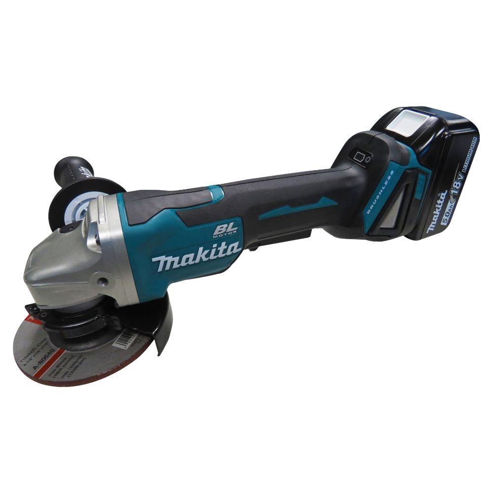 Esmerilhadeira Angular 4-1/2 Pol. à Bateria 18V Íons-Lítio com 2 Bat. e 5 Discos MAKITA-DGA458RTJ1-BIVOLT - Imagem