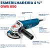 Esmerilhadeira GWS 850 4.1/2 Pol  850W com 3 Discos e Maleta - Imagem 4