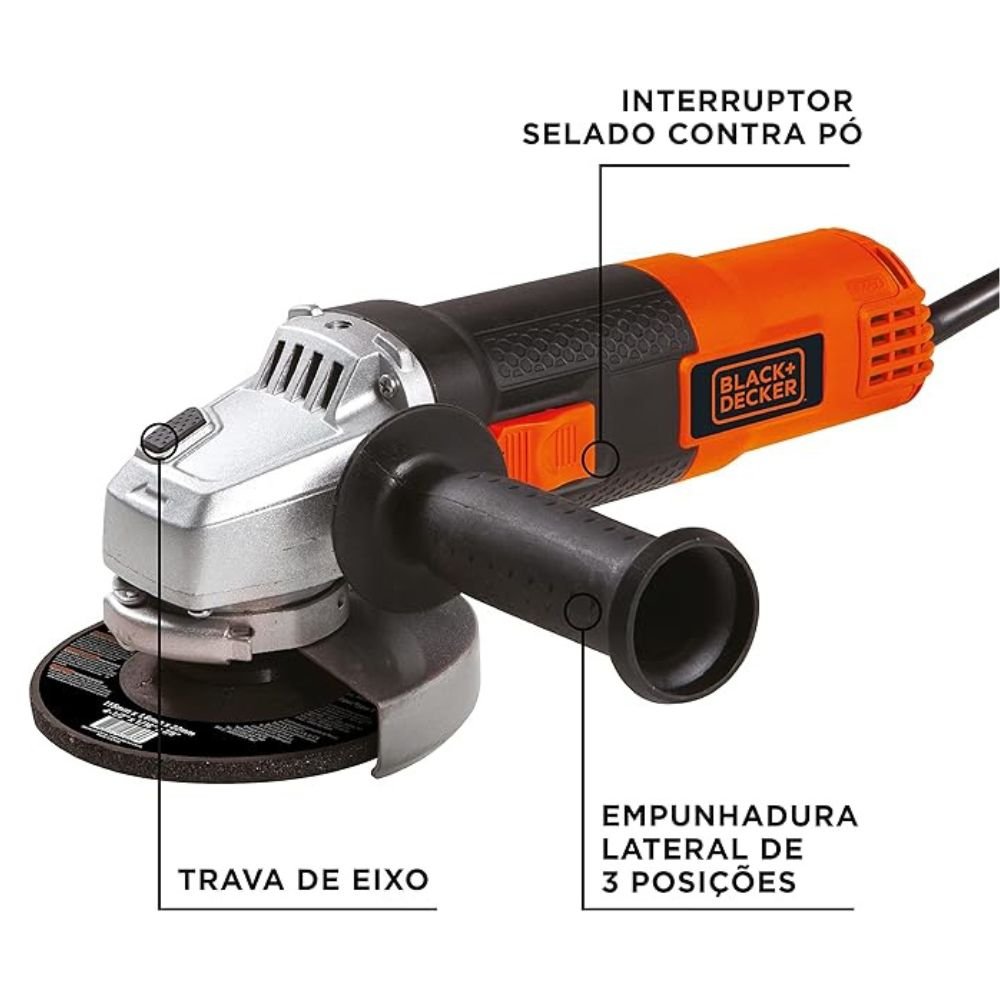 Esmerilhadeira Angular com Empunhadura 110V BLACK DECKER G720