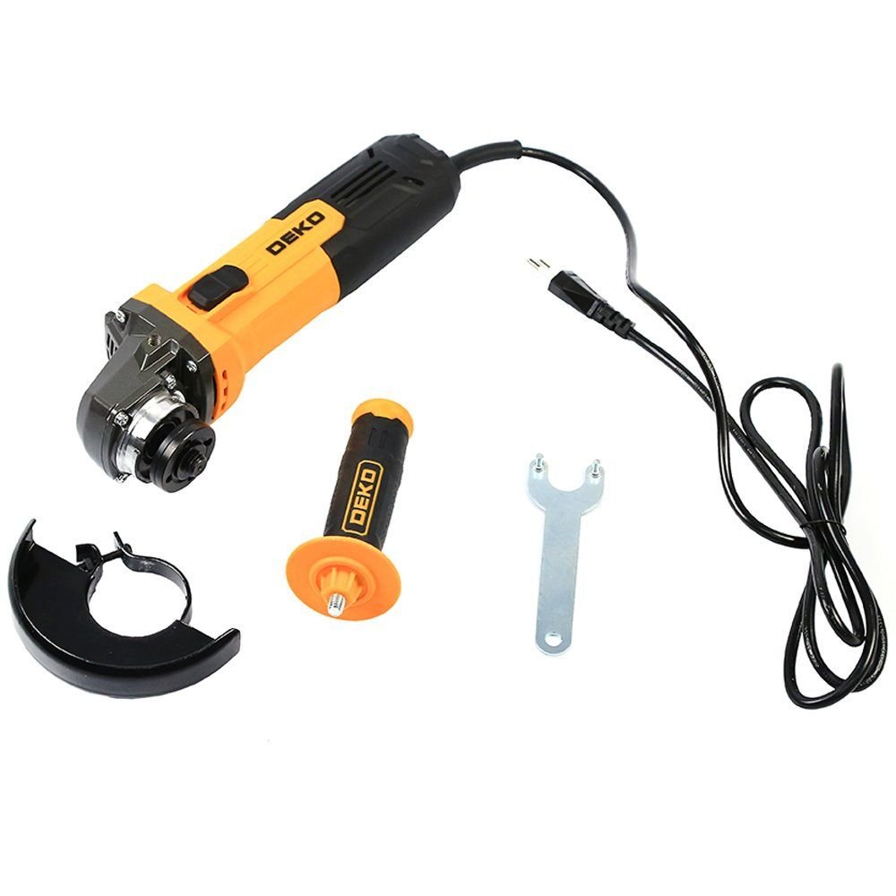 Combo Esmerilhadeira Angular 4.1/2 Pol. 800W 110V + 10 Discos de Corte Fino de Aço Inox 4.1/2 Pol. - 115 x 1.0 x 22mm DEKO-K508EAC01 - Imagem