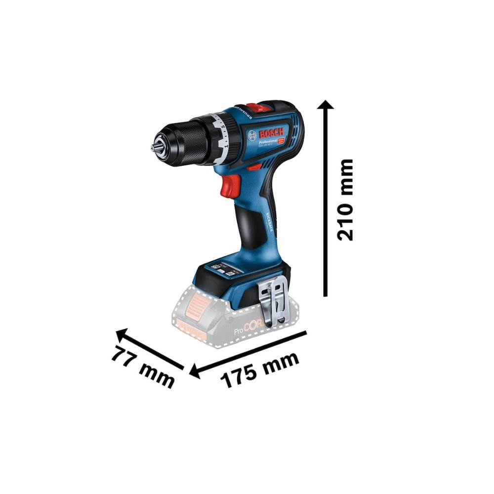 Parafusadeira e Furadeira de Impacto 1/2Pol. 18V Brushless sem Bateria GSB 18V-90C - Imagem