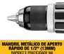 Combo Parafusadeira/Furadeira de Impacto Brushless 1/2 Pol. com 2 Baterias 20V Li-Ion Carregador 110V com Jogo de 15 Brocas e Maleta DEWALT-K8250 - Imagem