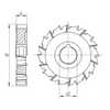 Fresa Circular, Corte 3 Lados - 63 x 8 x 22 x 18 - DIN 885 AH - Imagem 2