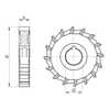 Fresa Circular, Corte 3 Lados - 50x5x16x14 - DIN 885 BH - Imagem 2