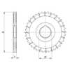 Fresa Circular Corte 3 Lados Cruzados e Alternados - 80 x 3 x 27 x 32 - DIN 1834 AN - Imagem 2