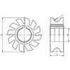 Fresa de Perfil Constante, Semi-Circular Côncava - Med. 50 x 9mm Raio 2,0mm - DIN 855 A - Aço HSS (M2) - Imagem 2