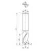 Fresa de Topo Esférico haste cilíndrica - 4x2x7x51x6x2 - DIN 327 - Imagem 2