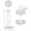 Fresa para Rasgo em T - Med. 18,0 x 8,0mm - Haste Cilíndrica, Dentes Cruzados - Imagem 2