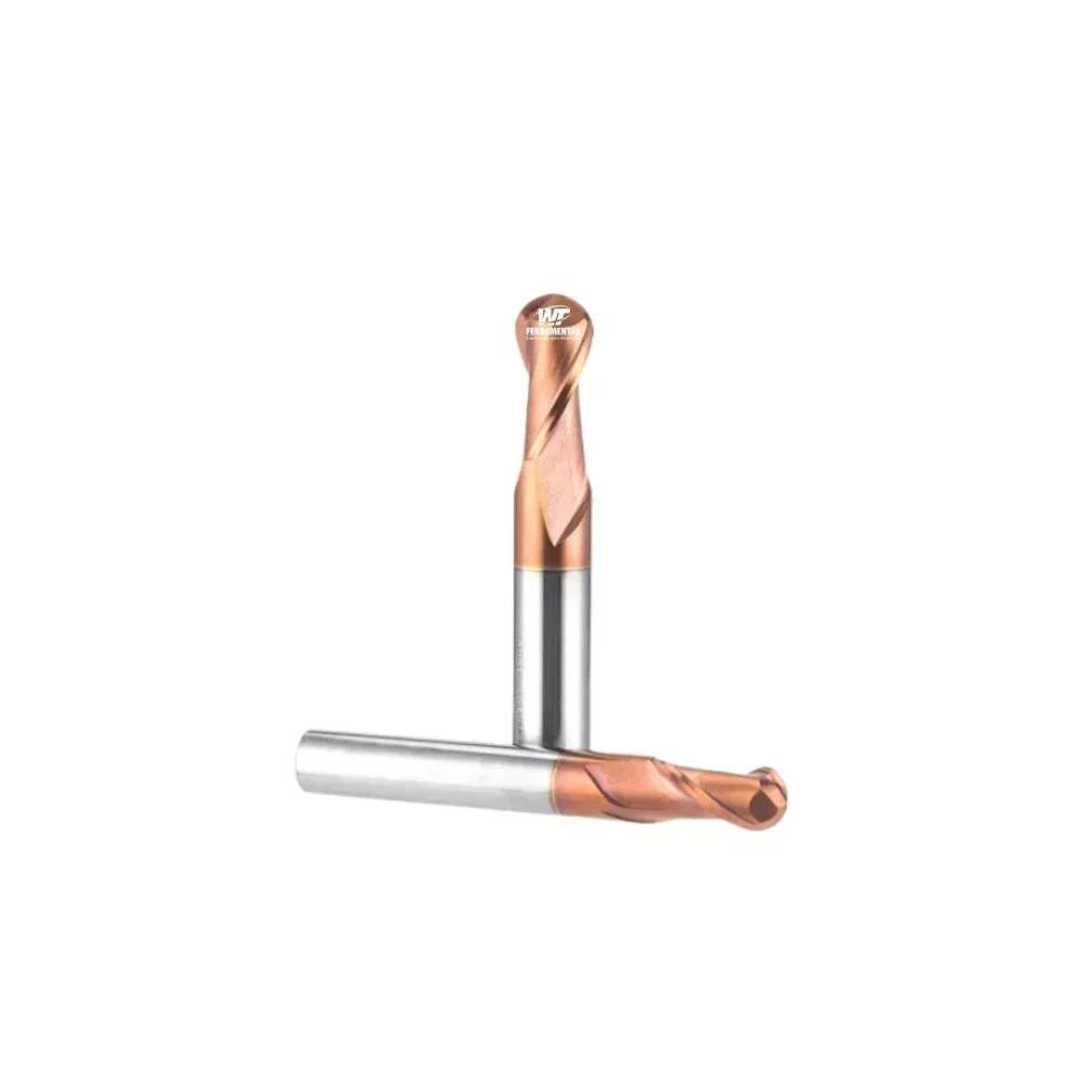 Fresa Esférica de Metal Duro 55Hrc 2,5Mm 2 Cortes WTOOLS-587147 - Imagem
