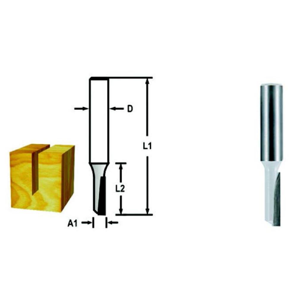 Fresa Paralela Simples 4mm com Haste 8mm - Imagem