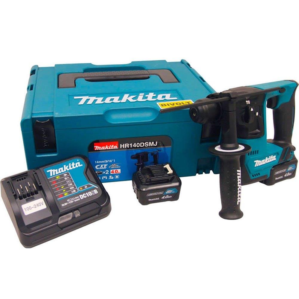 Martelete Rotativo Rompedor 1.0J 3/8 Pol. 12V com 2 Baterias Carregador Bivolt e Maleta - Imagem zoom