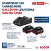 Kit 2 Baterias GBA 18V 4,0Ah + Carregador GAL 18-40V Bivolt Starter  - Imagem 3