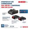 Kit 2 Baterias GBA 18V 2,0Ah + Carregador GAL 18-20V Bivolt Starter - Imagem 3