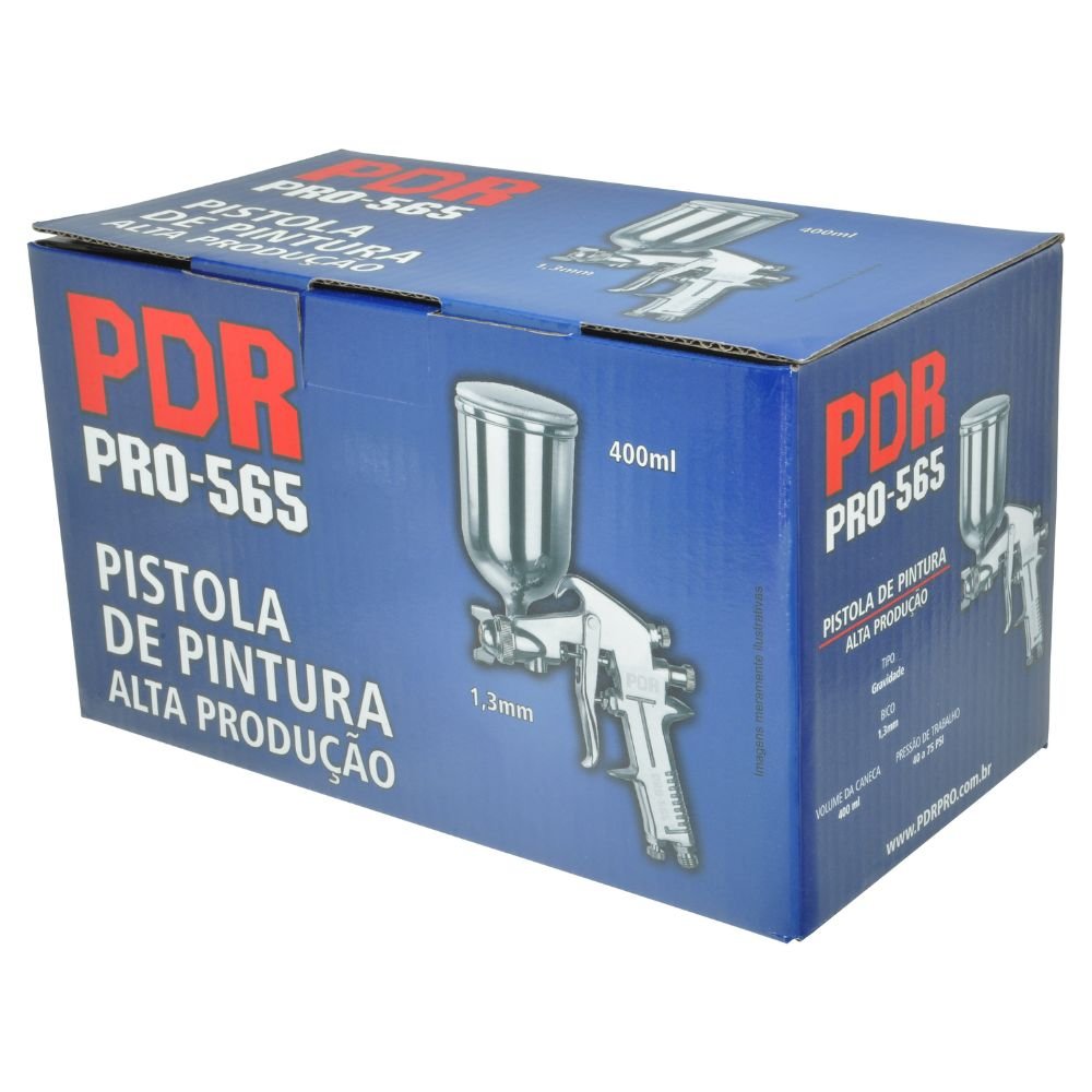 Pistola de Pintura Tipo Gravidade Bico 1,3mm 400ml - Imagem