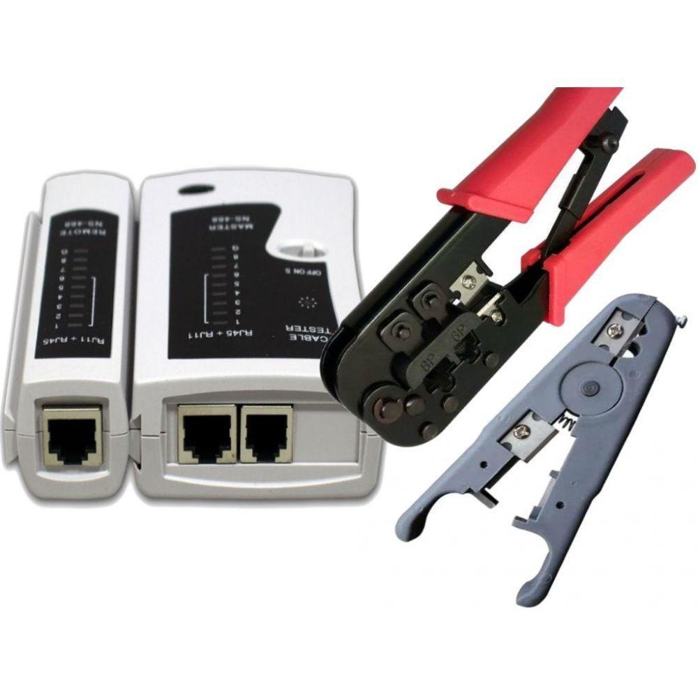 Kit Alicate Rj45 Crimpador Testador Cabo e Decapador - Imagem zoom