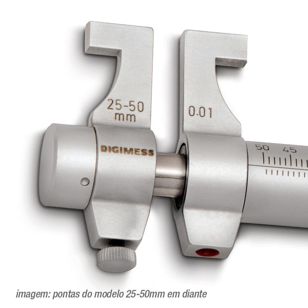 Micrômetro Interno Tipo Paquímetro - Cap. 25-50 mm - Graduação De 0,01mm - Ref. 110.304 - Imagem zoom
