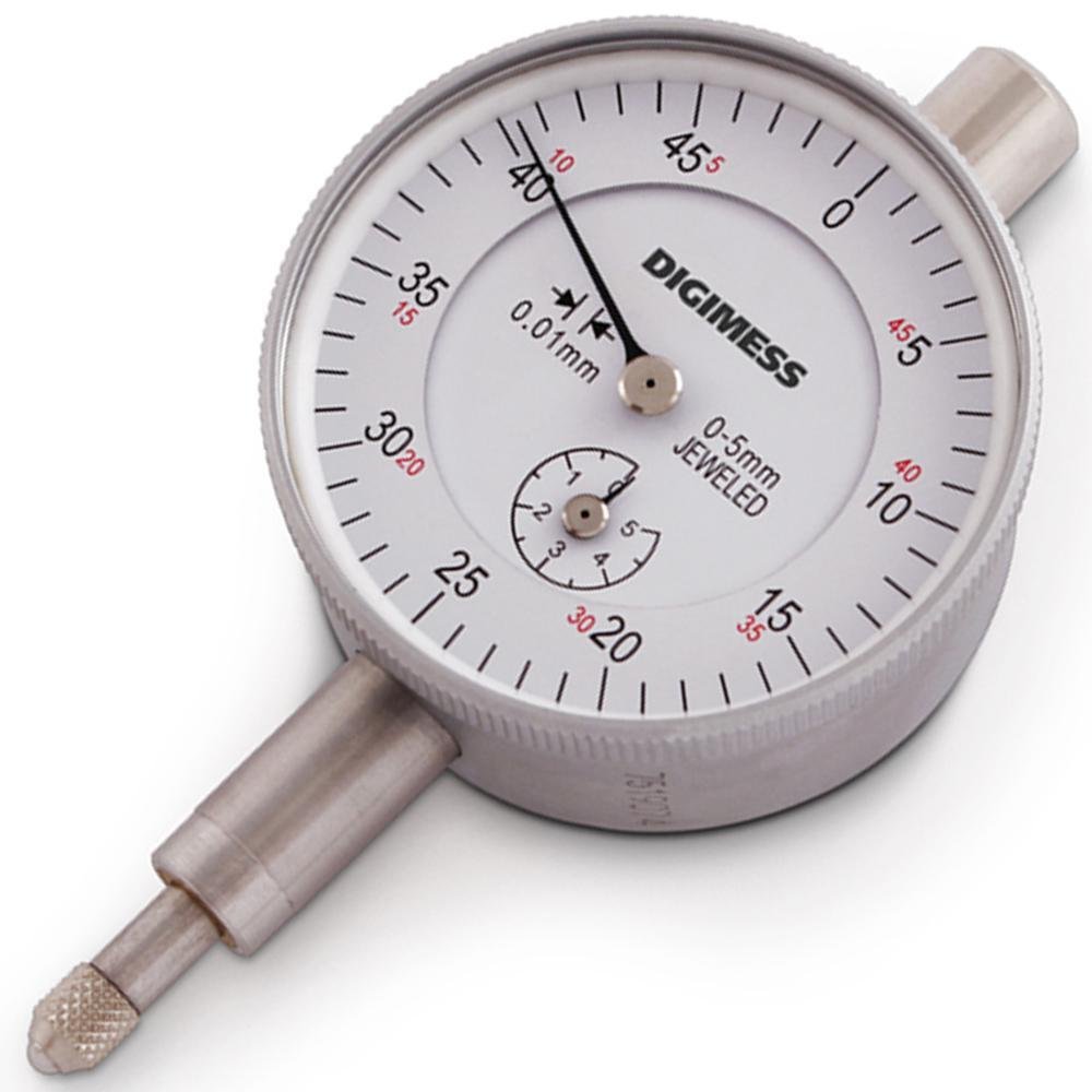 Relógio Comparador - Cap. 0-5 mm - Graduação De 0,01mm - Diâmetro Do Mostrador Ø42mm - Tampa Lisa - Ref. 121.301(Tampa Lisa) - Imagem zoom